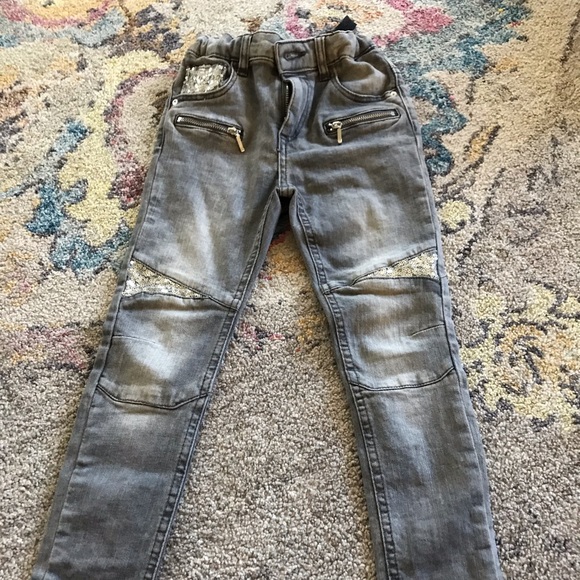 Girls jeans with sequins - Picture 1 of 2